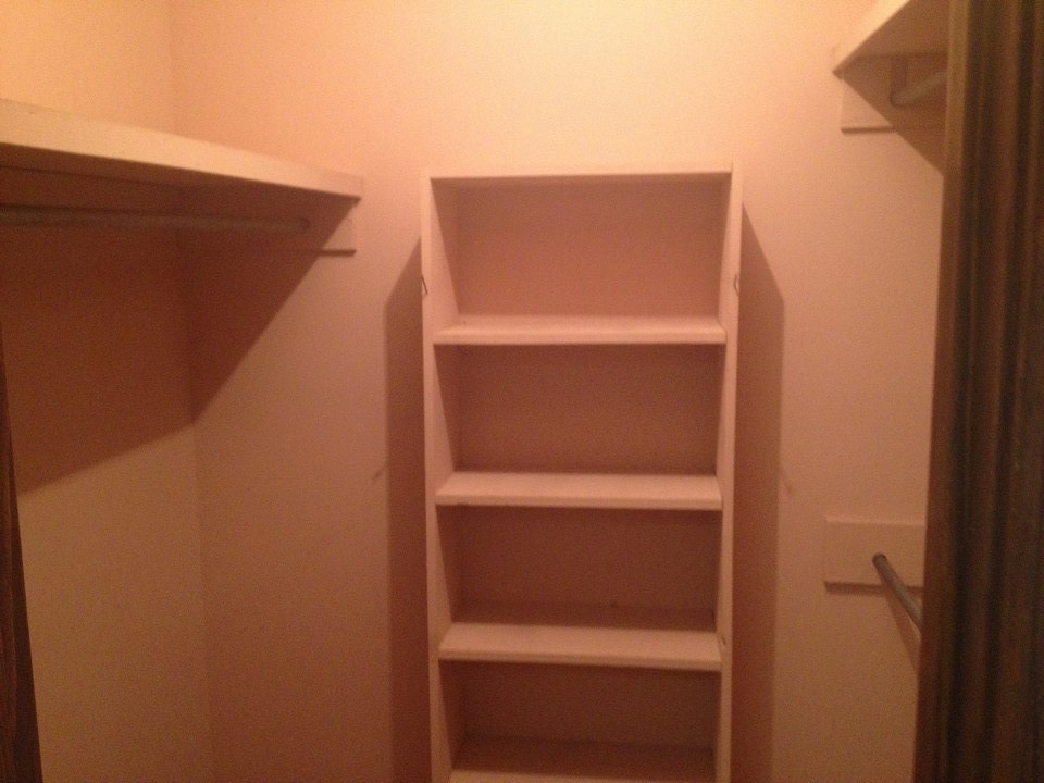 one of master closets, walk in closets in all bedrooms